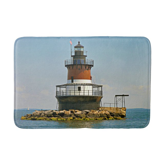 Tapete De Banheiro Farol Plum Beach, Rhode Island Bath Mat (Frente)