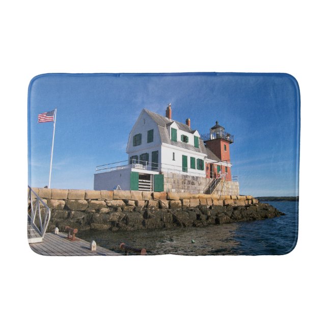 Tapete De Banheiro Farol Rockland, Maine Bath Mat (Frente)