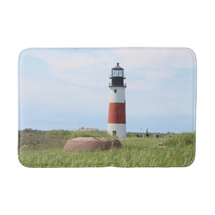 Tapete De Banheiro Farol Sankaty Head, MÃE Nantucket Mat