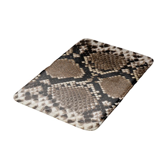 Tapete De Banheiro Faux Python Cobra Skin Bathroom Mat (Angulado)