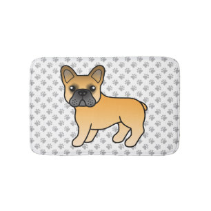 Tapete De Banheiro Fawn French Bulldog Cachorro e Pinças