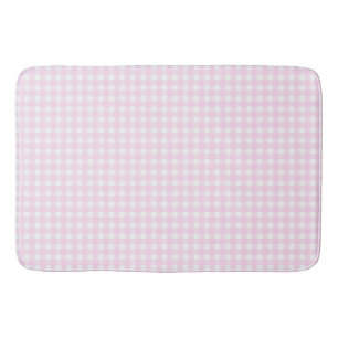 Tapete De Banheiro Faye e Lauren Rosa claro Gingham