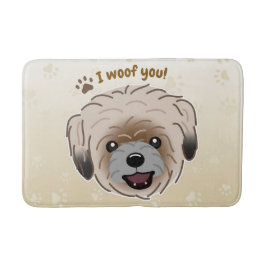 Tapete De Banheiro Feliz Amante do Cão Shih Tzu Eu Au Au Você Patas