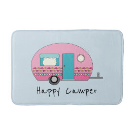 Tapete De Banheiro Feliz Camper Rosa RV