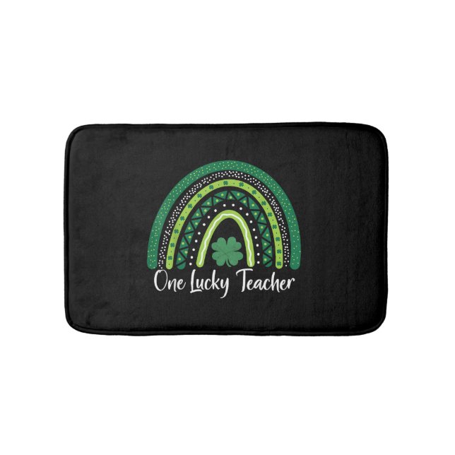Tapete De Banheiro Feliz Dia de São Patrício Cute One Lucky Teacher R (frente)