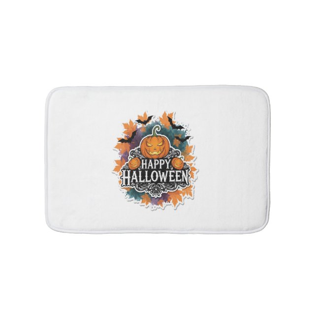 Tapete De Banheiro Feliz e Feliz Halloween (frente)