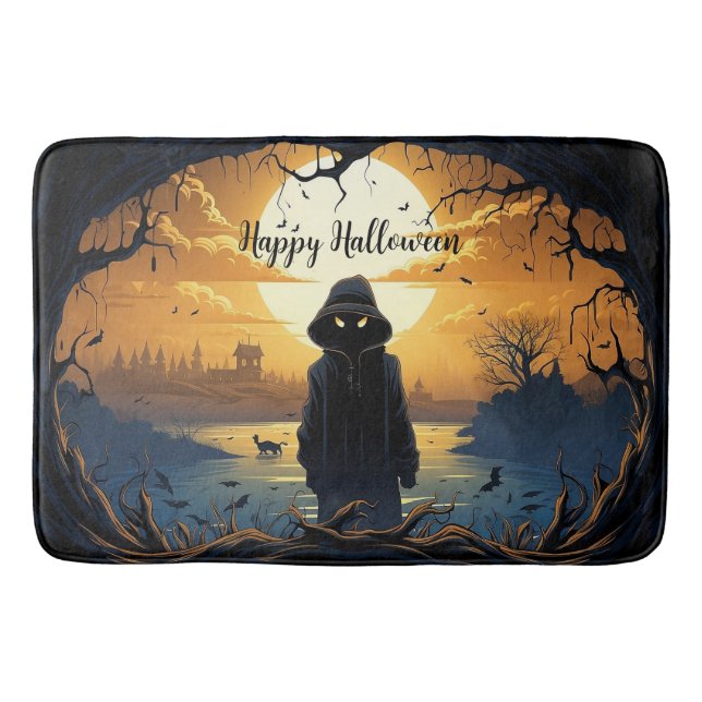 Tapete De Banheiro Feliz Halloween Bath Mat (Frente)