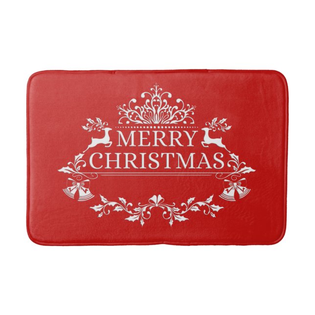 Tapete De Banheiro Feliz Natal Bath Mat (Frente)