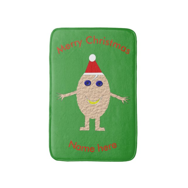 Tapete De Banheiro Feliz Natal, Bath Mat (Frente Vertical)