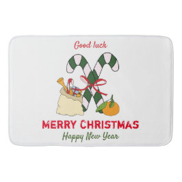 Tapete De Banheiro Feliz Natal e Ano Novo Minimalista