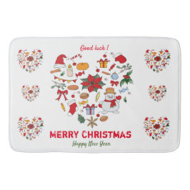 Tapete De Banheiro Feliz Natal e Ano Novo Minimalista