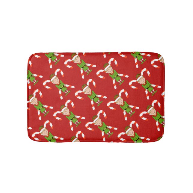 Tapete De Banheiro Feliz Natal Elf Mat (frente)