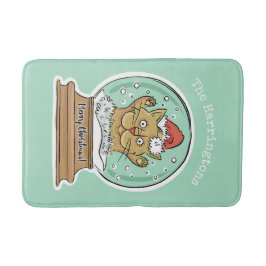 Tapete De Banheiro Feliz Natal Engraçado Gato, macacões de banho com