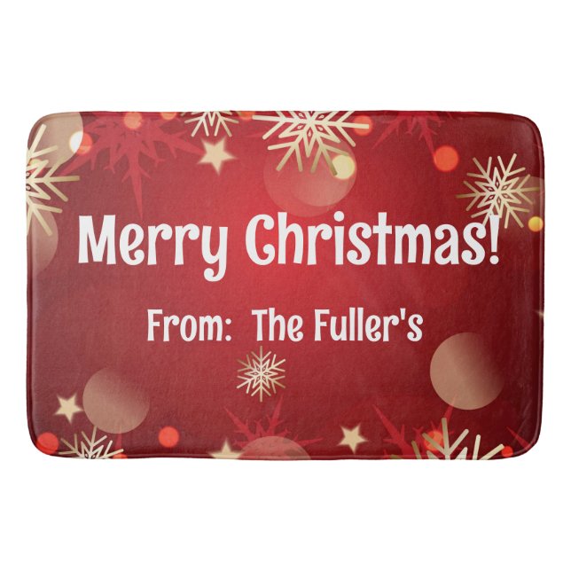 Tapete De Banheiro Feliz Natal Feliz Natal Feliz Natal Doce Festa Fes (Frente)