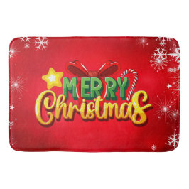 Tapete De Banheiro Feliz Natal Feliz Natal Vermelho, feriado verde