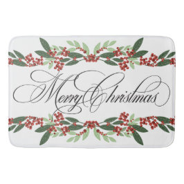 Tapete De Banheiro Feliz Natal Feriado Botânico