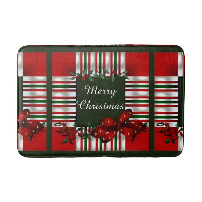Tapete De Banheiro Feliz Natal Personalizado (Frente)