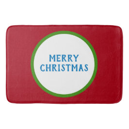 Tapete De Banheiro Feliz Natal Vermelho Azul