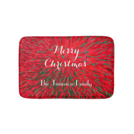 Tapete De Banheiro Feliz Natal Vermelho Verde, nome, pelúcia