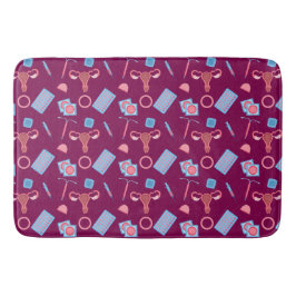 Tapete De Banheiro Feminista de Padrão de Contracepção