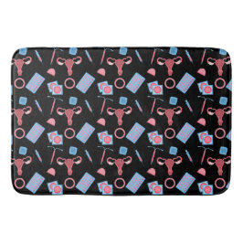 Tapete De Banheiro Feminista de Padrão de Contracepção