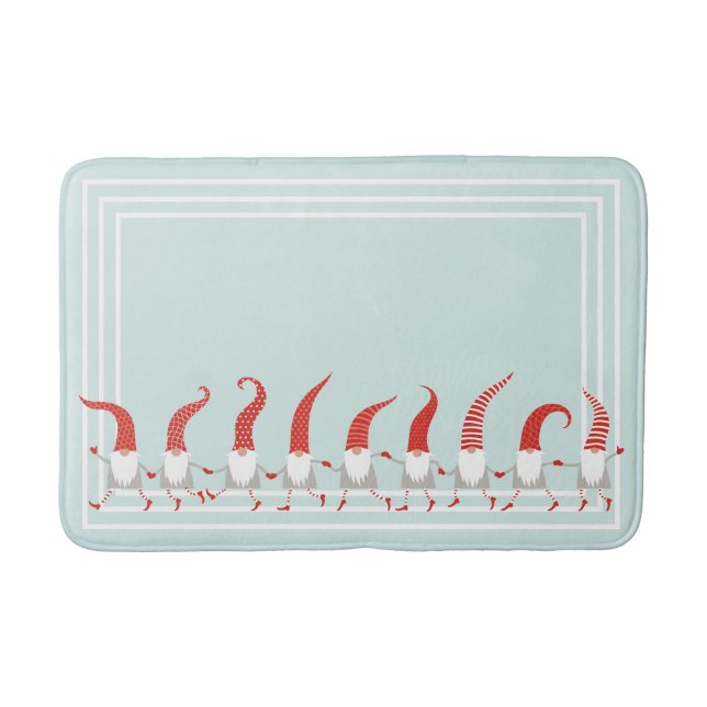 Tapete De Banheiro Férias de Natal dos Gnomos Escandinavos (Frente)