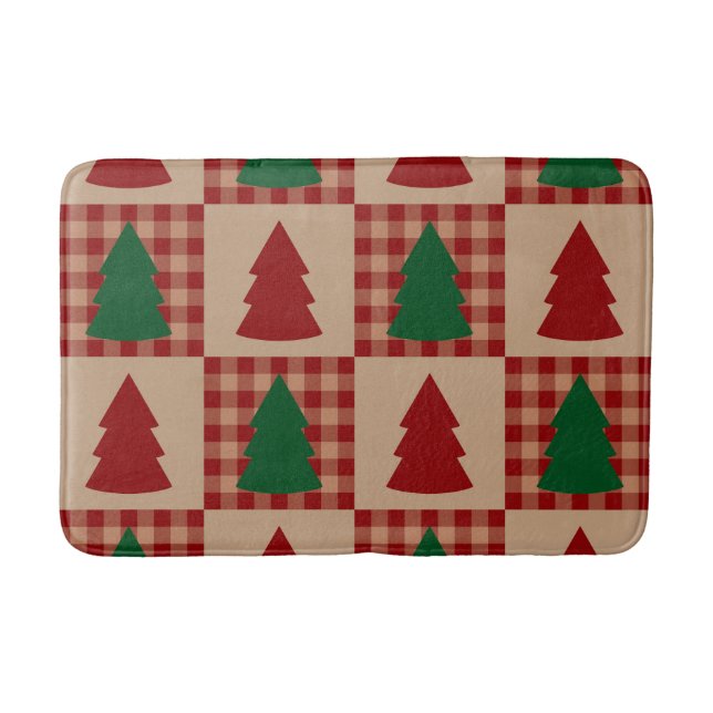 Tapete De Banheiro Festive Christmas Bath Mat – Holiday BathroomDecor (Frente)