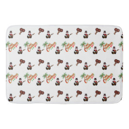 Tapete De Banheiro FESTIVE Trini Natal em BRANCO