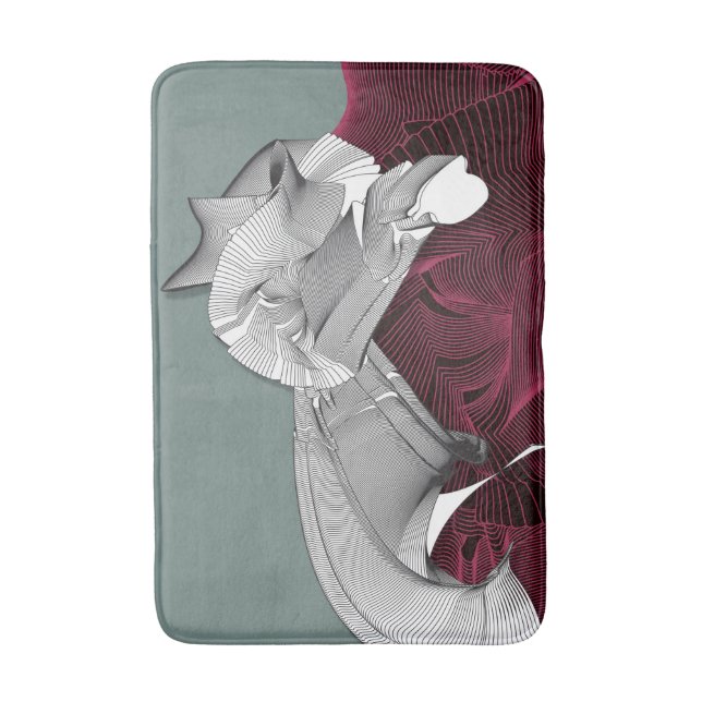 Tapete De Banheiro Figura de arte digital (Frente Vertical)