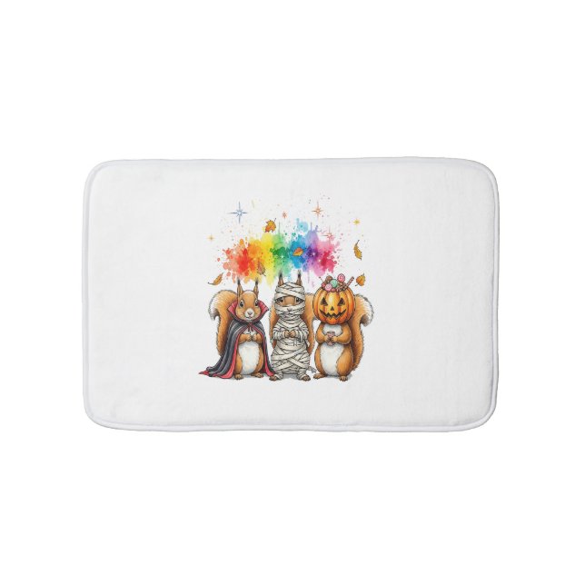 Tapete De Banheiro Figurino de Esquilos Cutos do Halloween (frente)