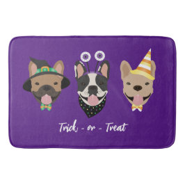 Tapete De Banheiro Figurinos de Halloween do Buldogue Francês