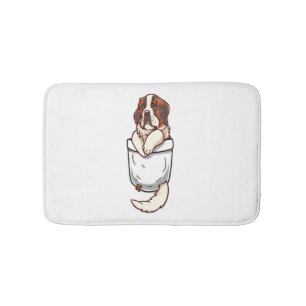 Tapete De Banheiro Filhote de St Bernard Bolso