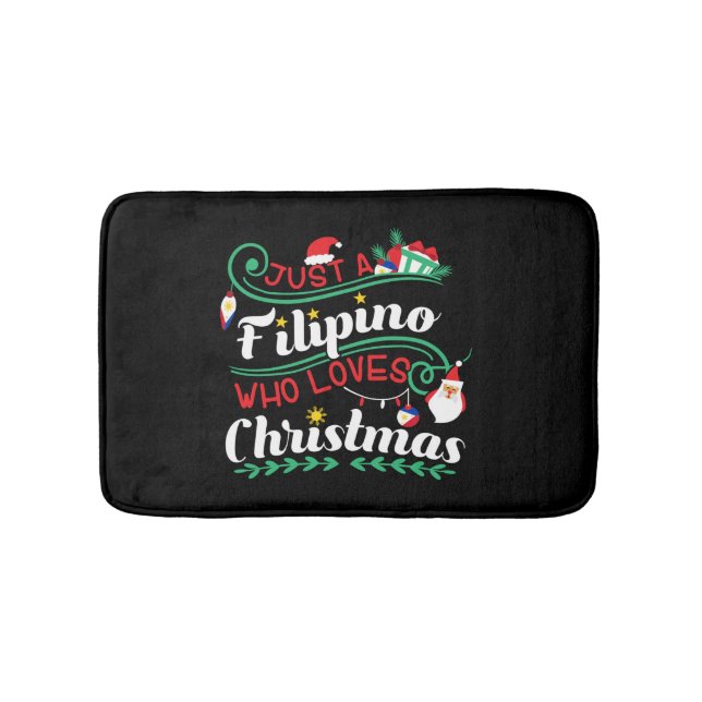 Tapete De Banheiro Filipinas - Filipino que ama o Natal (frente)