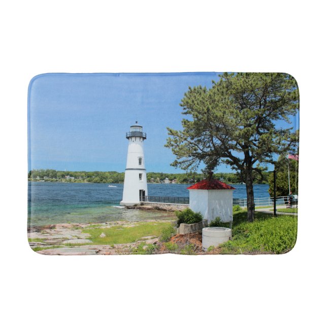 Tapete De Banheiro Fio de Luz de Rock Island, New York Bath Mat (Frente)