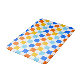 Tapete De Banheiro Fire and ice checkerboard pattern