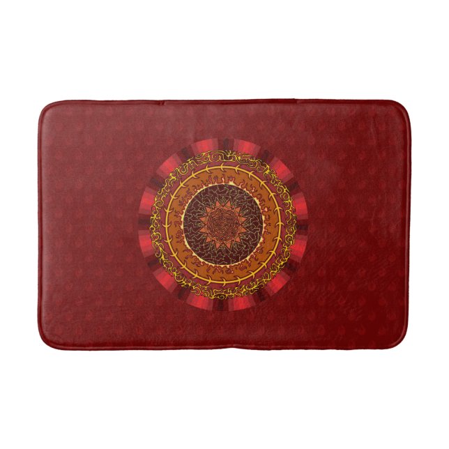 Tapete De Banheiro Fire Mandala Bath Mat (Frente)
