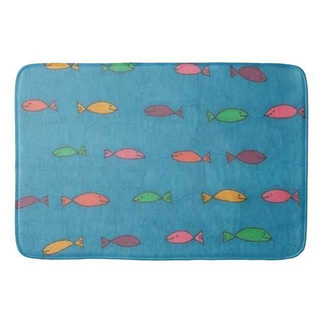 Tapete De Banheiro Fishy Pattern Bath Mat (Frente)