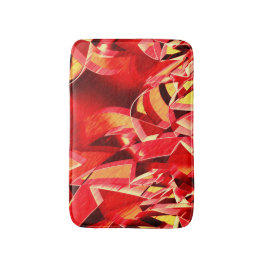 Tapete De Banheiro Fitas vermelhas raspadas que simulam movimento