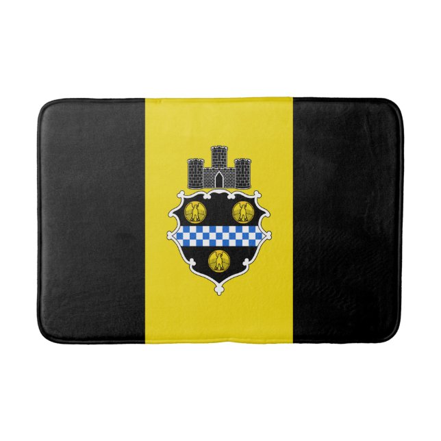 Tapete De Banheiro Flag of Pittsburgh, Pennsylvania Bathroom Mat (Frente)