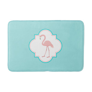 Tapete De Banheiro Flamingo cor-de-rosa no fundo do Aqua