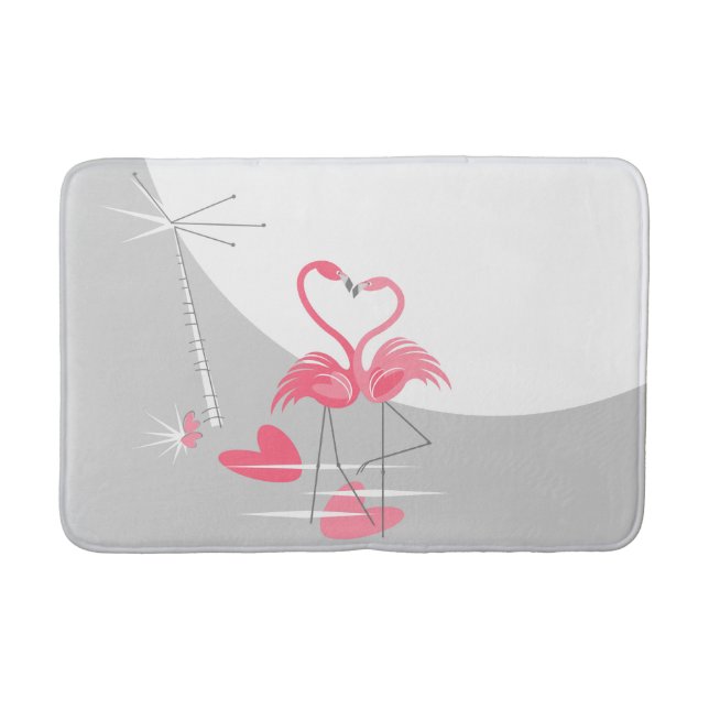 Tapete De Banheiro Flamingo Love Large Moon Mat (Frente)