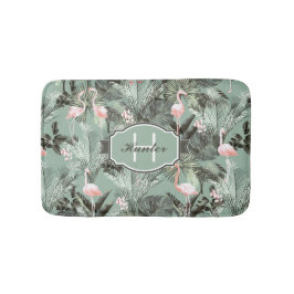 Tapete De Banheiro Flamingo Orchid Tropical Pattern Sage ID868