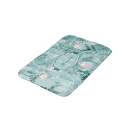 Tapete De Banheiro Flamingo Orchid Tropical Pattern Teal ID868