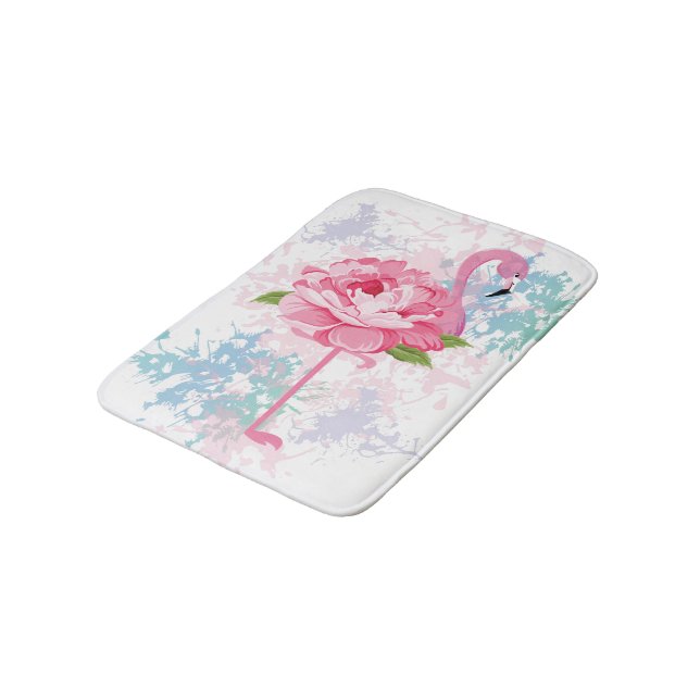 Tapete De Banheiro Flamingo pintado à mão (Angulado)