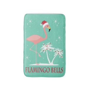 TAPETE DE BANHEIRO FLAMINGO RETRO DO NATAL DO VINTAGE MODERNO