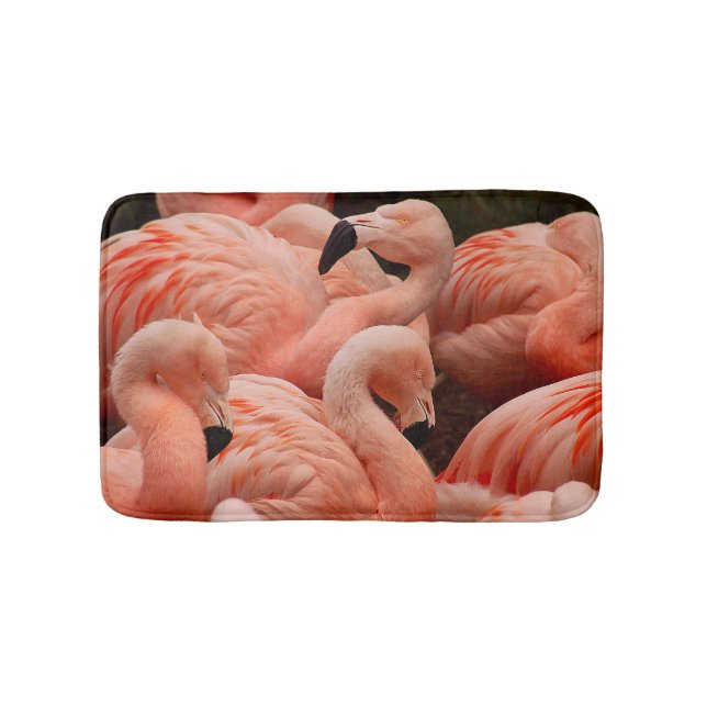 Tapete De Banheiro flamingos cor-de-rosa (frente)