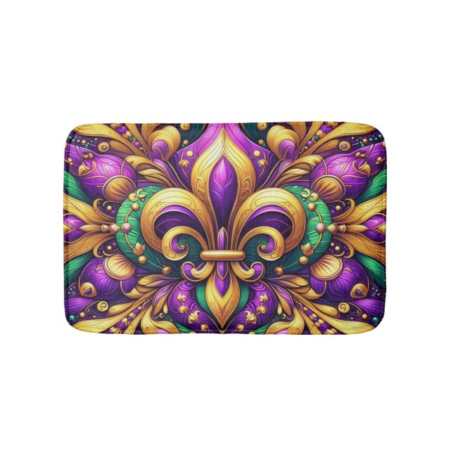Tapete De Banheiro fleur de lis mardi gras (frente)