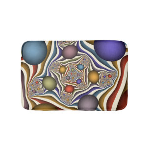 Tapete De Banheiro Flexibindo Arte Fractal Colorida Abstrato