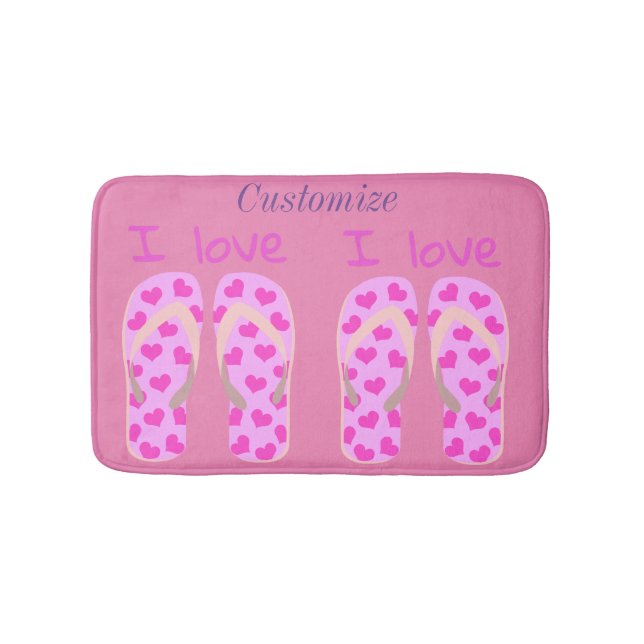 Tapete De Banheiro Flip-Flops - Thunder_Cove Rosa (frente)