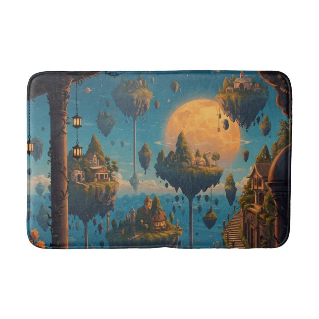 Tapete De Banheiro Floating Dreamscapes: Surreal Sky Islands (Frente)